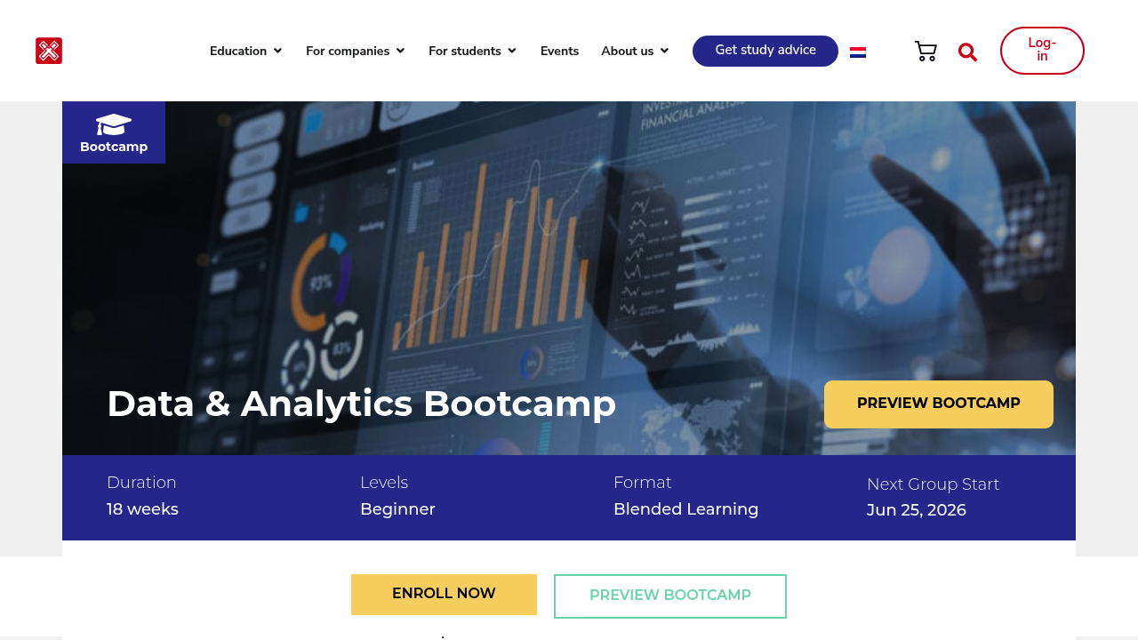 Screenshot of https://amsterdamdataacademy.com/product/data-analytics-bootcamp/