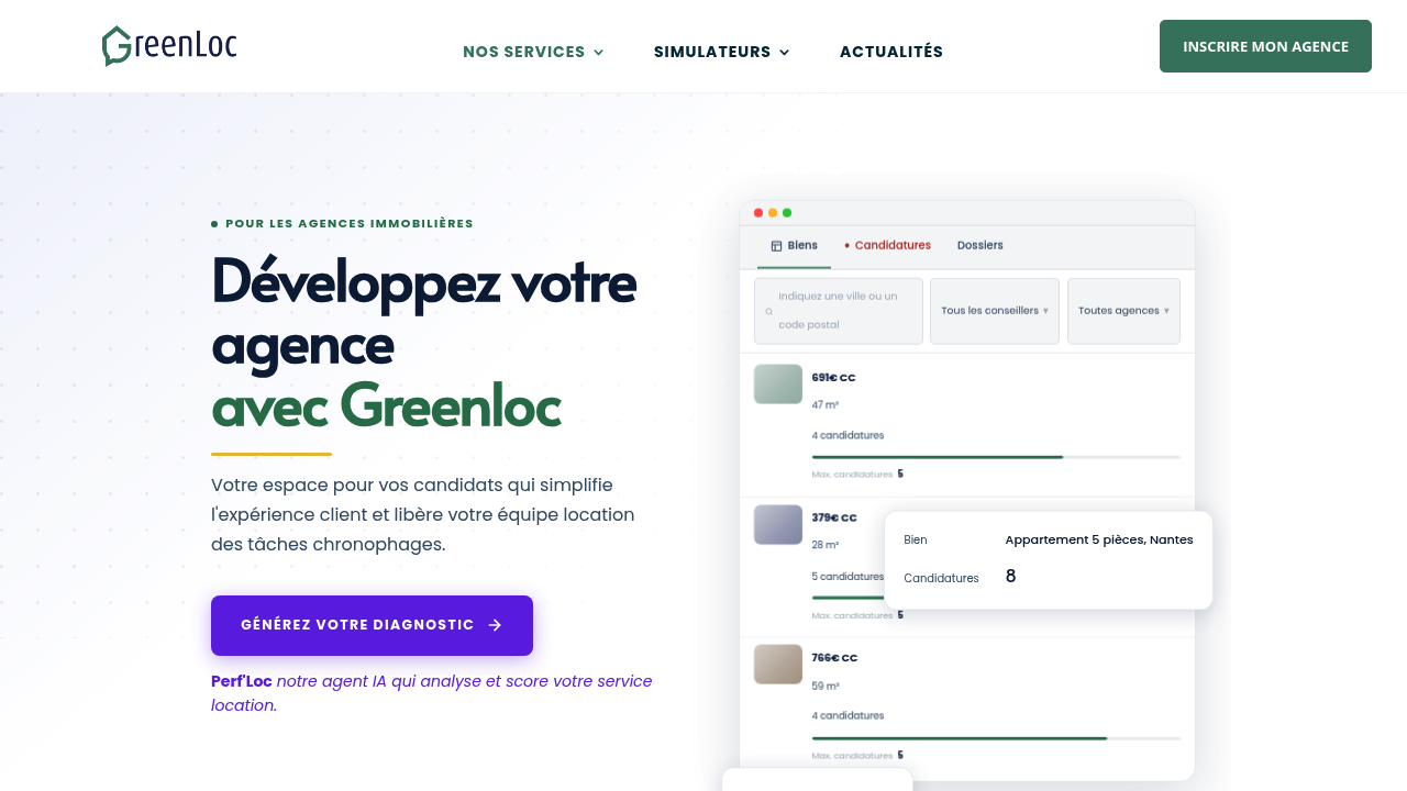 Screenshot of https://www.greenloc-immo.com/agences/