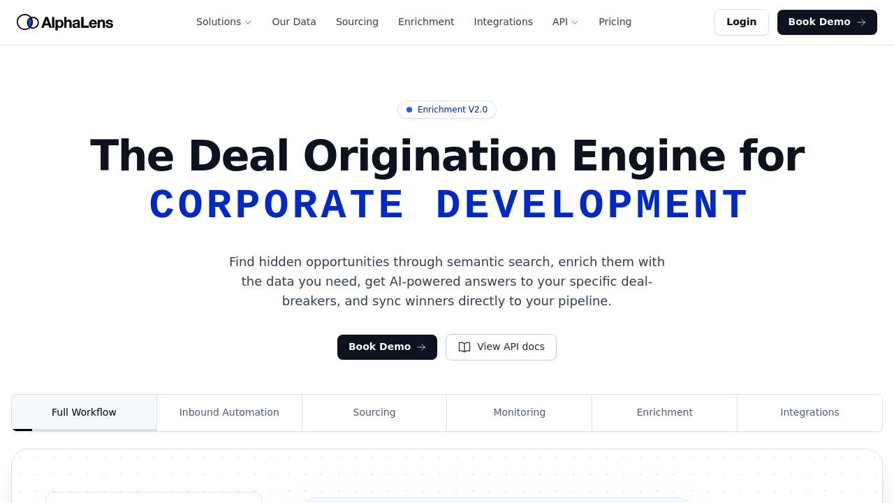 Screenshot of https://alphalens.ai