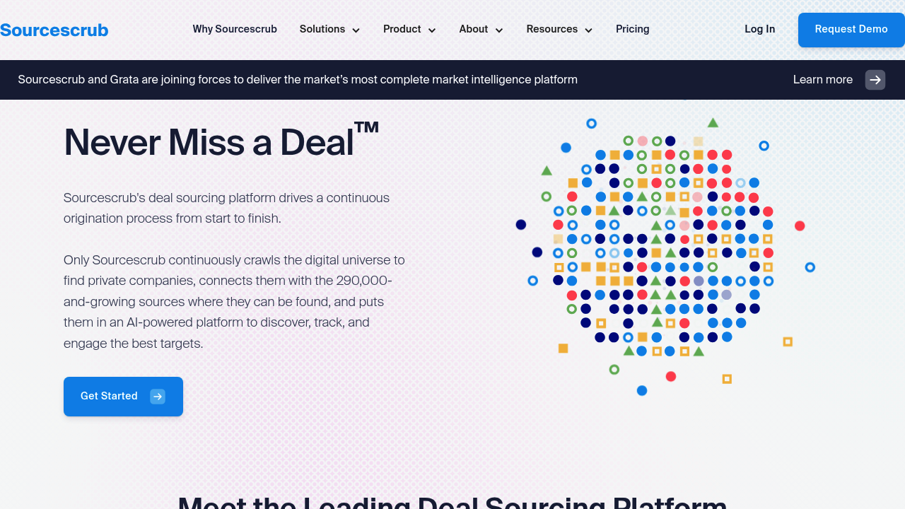 Screenshot of https://www.sourcescrub.com