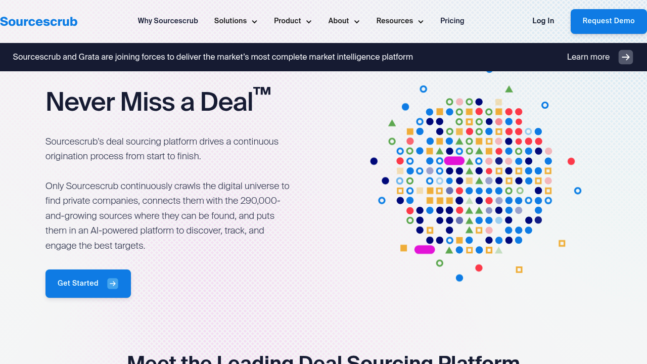 Screenshot of https://www.sourcescrub.com