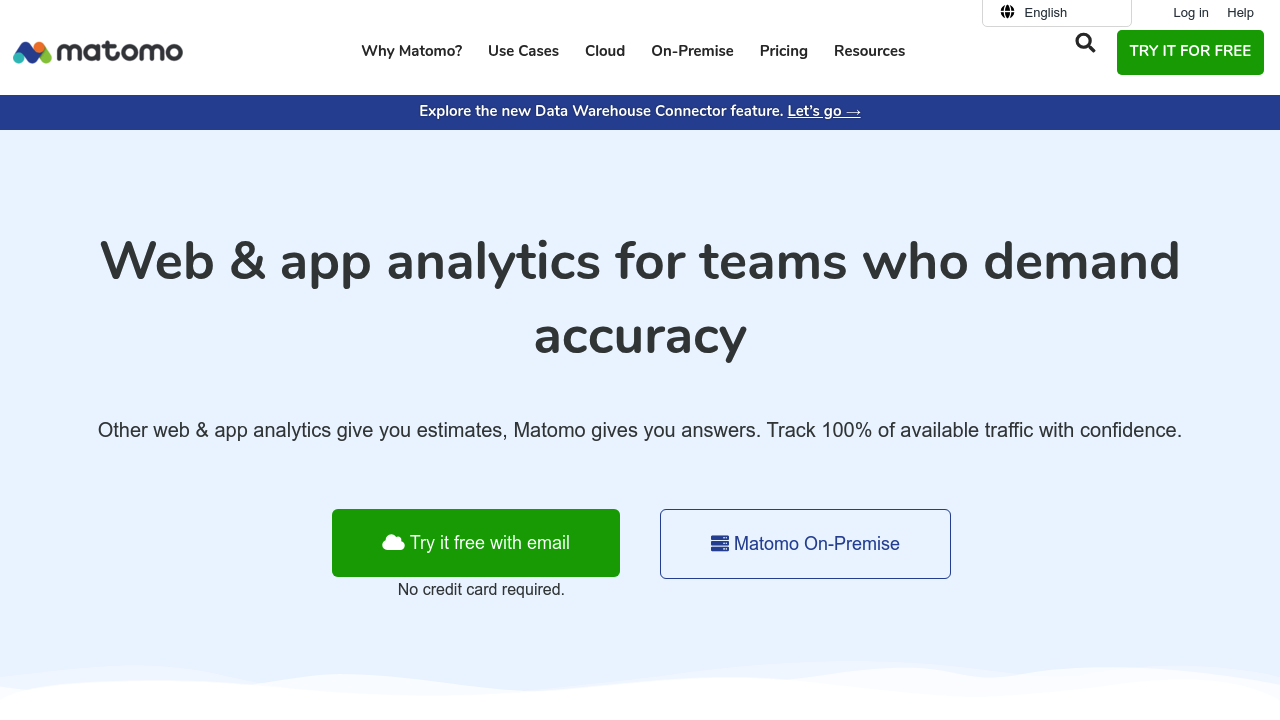 Screenshot of https://matomo.org