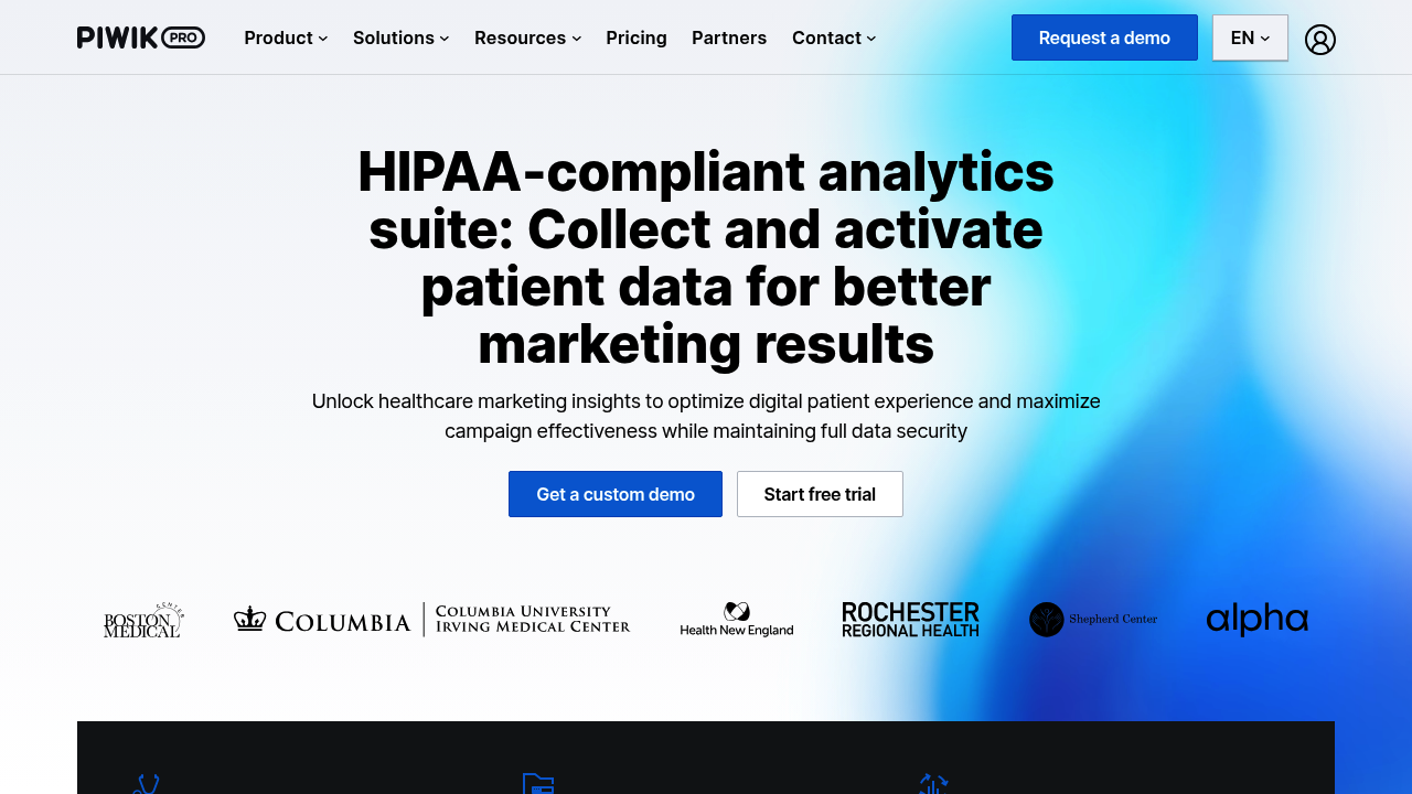 Screenshot of https://piwik.pro/