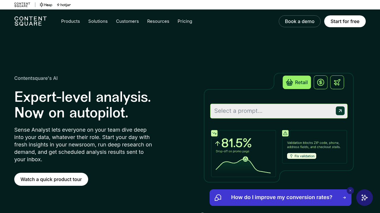 Screenshot of https://contentsquare.com/platform/capabilities/ai/