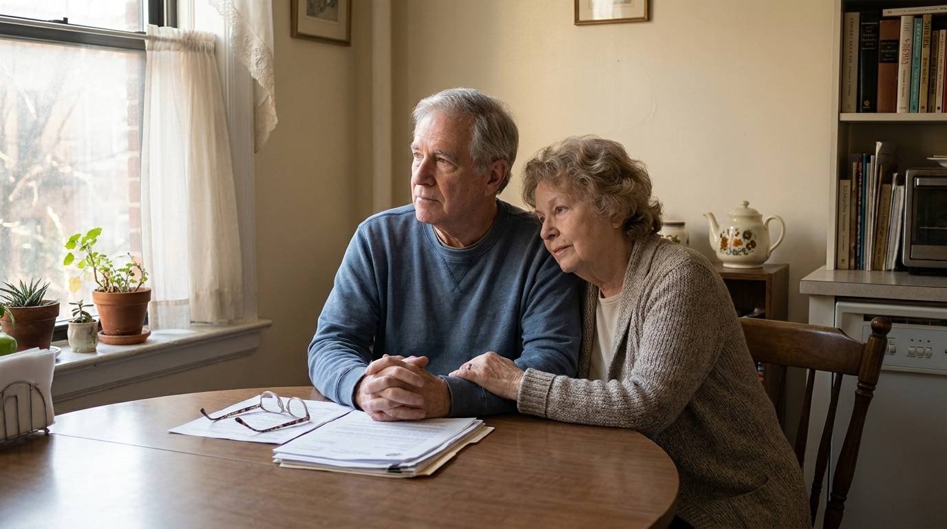 null older couple concerned about dementia and planning for a power of attorney