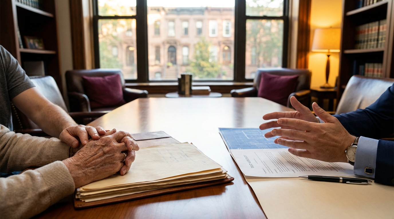 Elder law attorney assisting in long-term care planning
