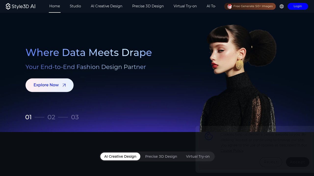 Screenshot of https://style3d.ai