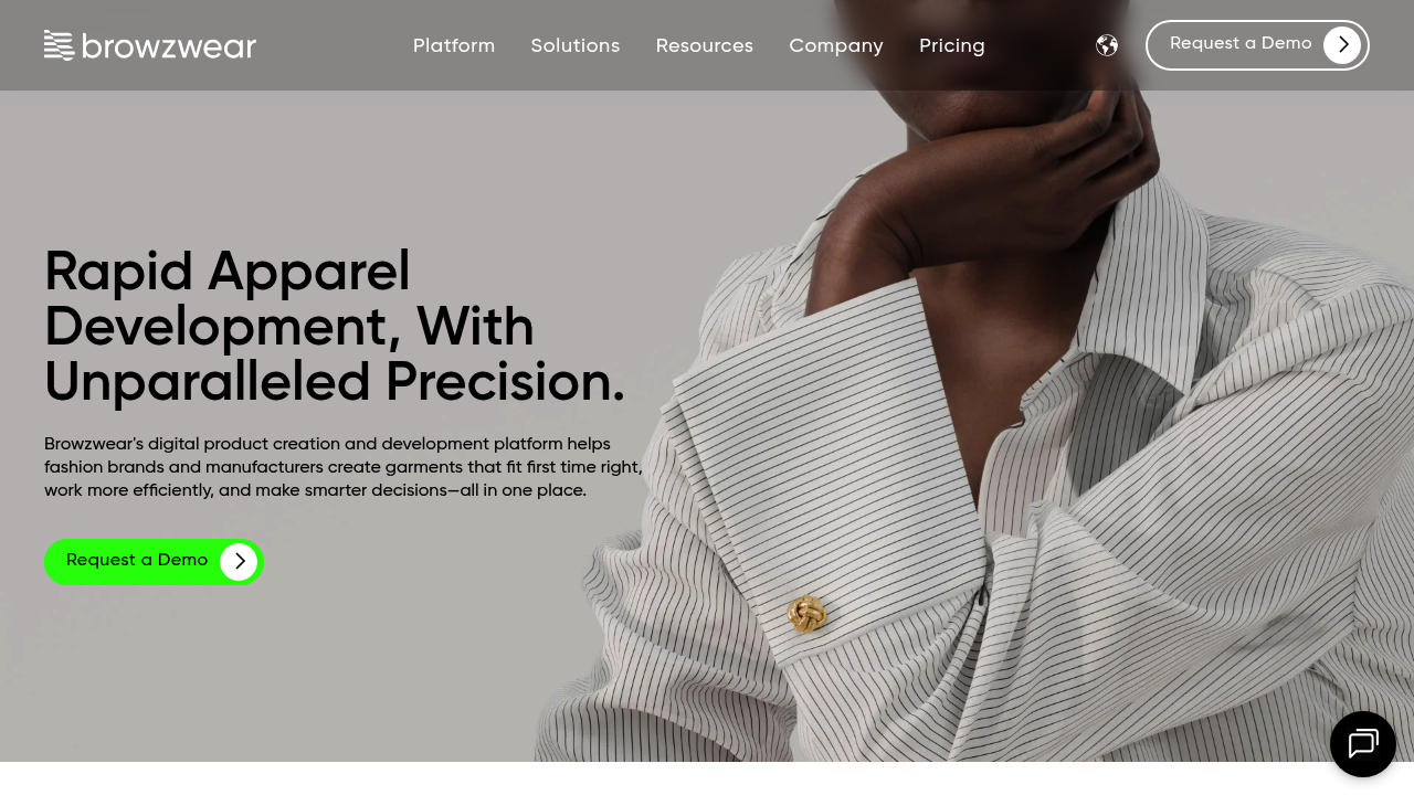 Screenshot of https://browzwear.com/