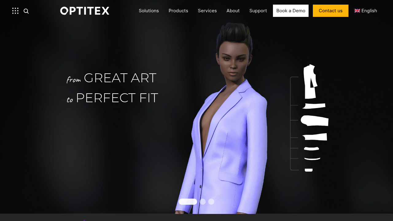 Screenshot of https://optitex.com/