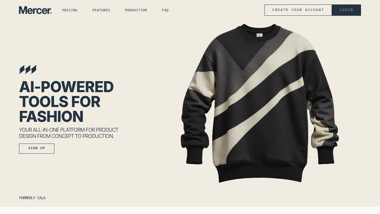 Screenshot of https://www.mercer.design/