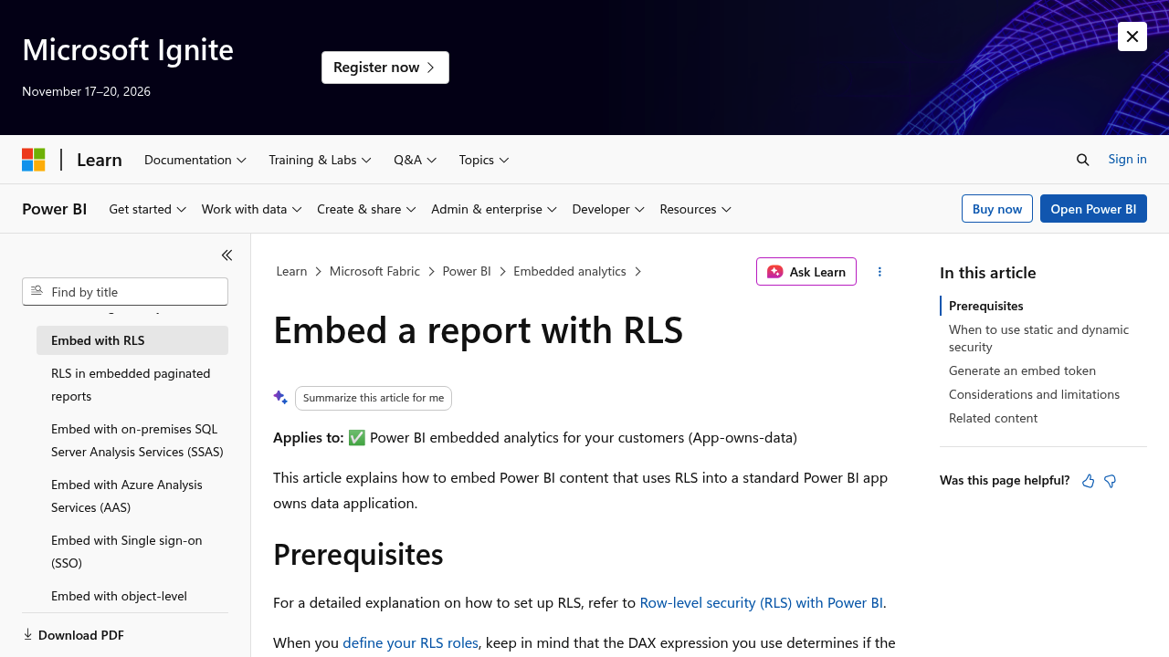 Screenshot of https://learn.microsoft.com/en-us/power-bi/developer/embedded/cloud-rls