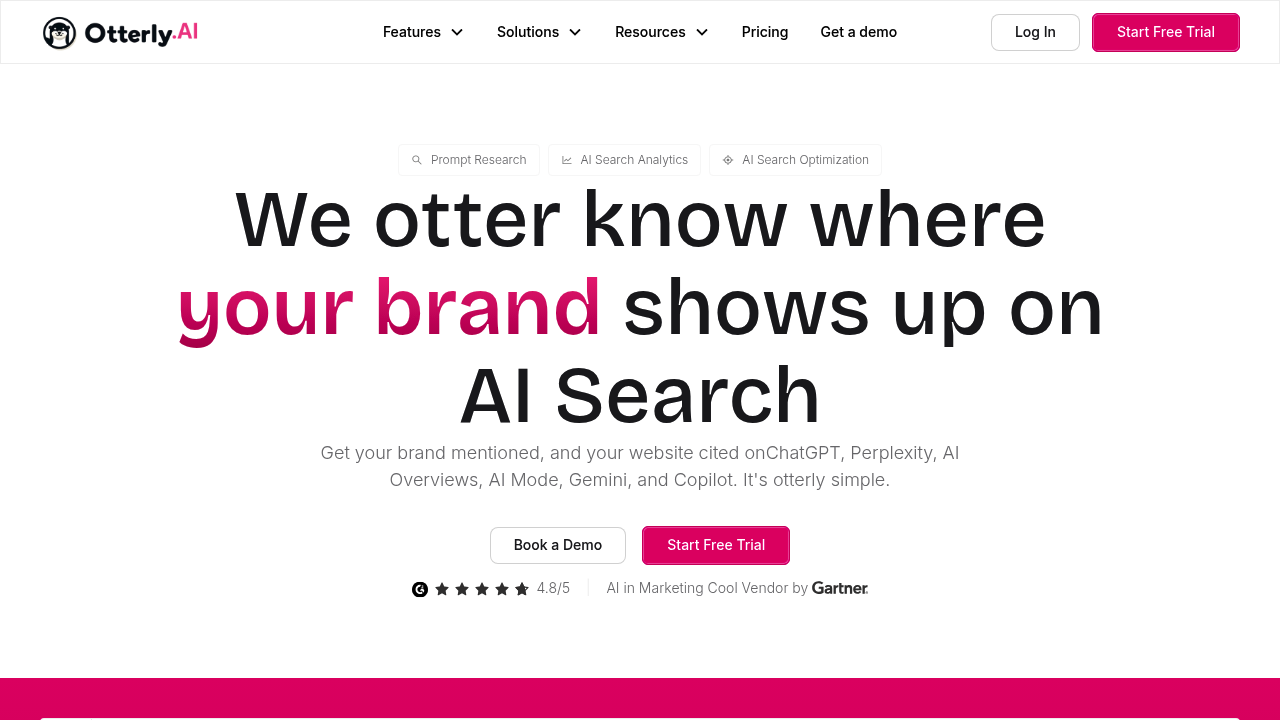 Screenshot of https://otterly.ai